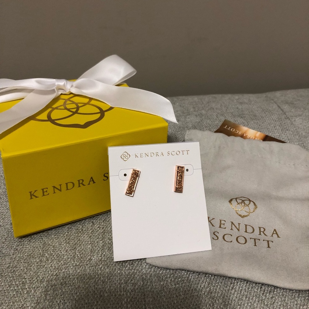 Kendra Scott Rose Gold Drusy Earrings